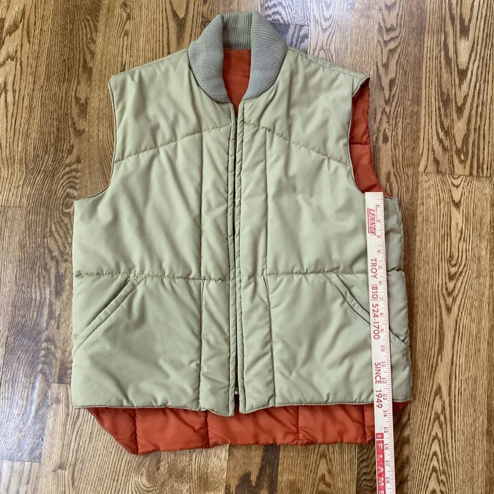 Vintage puffer hunting sportsman hunting vest outdoorsman reversible unisex